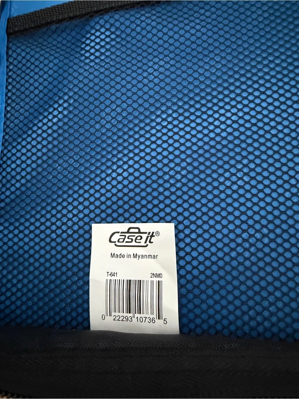 Blue & Gray Zippered Binder Organizer with Shoulder Strap